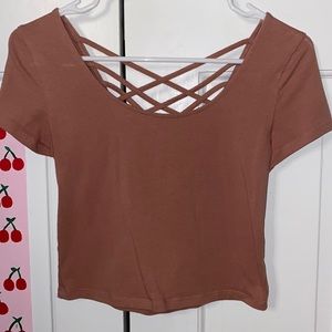 Laced Back Crop Top